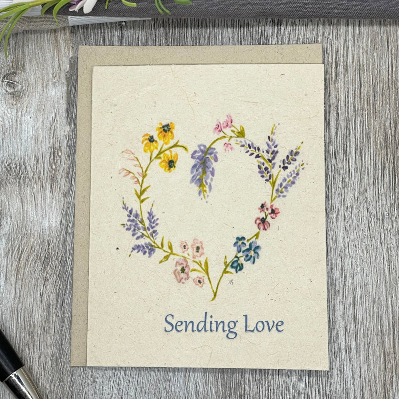 Plantable Seed paper Card. Wildflower Seed Paper. Friendship card. Love. Valentines. Sympathy. get well.
