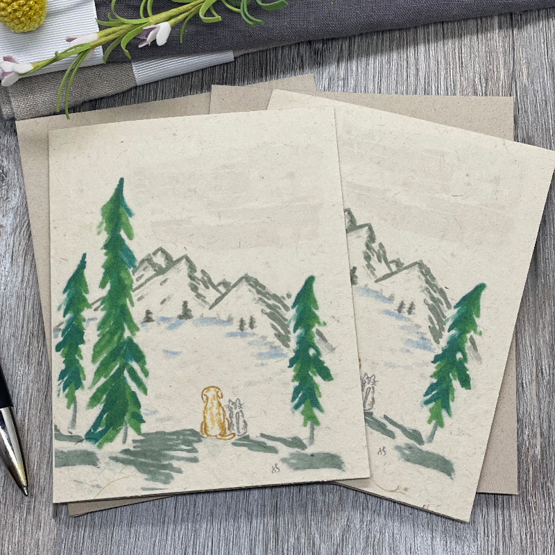 Wildflower Seed Paper. Plantable card. Pet lover. Dog and Cat. Wildflower Seeds. Adventure. Camping. Boating. Retirement. Outdoor card. Card for Guests.