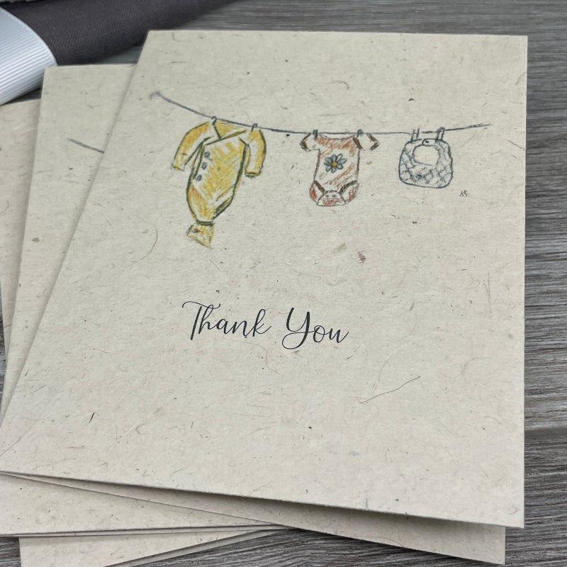 Baby Shower Card. baby shower gift. Plantable Seed Paper. Thank you. Wildflower seed paper. lamb. wildflowers.