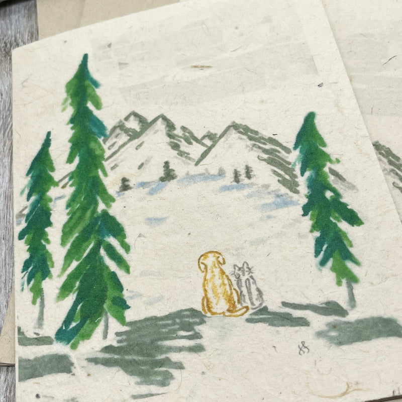 Wildflower Seed Paper. Plantable card. Pet lover. Dog and Cat. Wildflower Seeds. Adventure. Camping. Boating. Retirement. Outdoor card. Card for Guests.