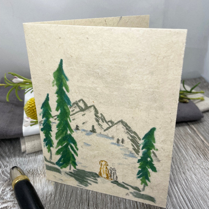 Wildflower Seed Paper. Plantable card. Pet lover. Dog and Cat. Wildflower Seeds. Adventure. Camping. Boating. Retirement. Outdoor card. Card for Guests.