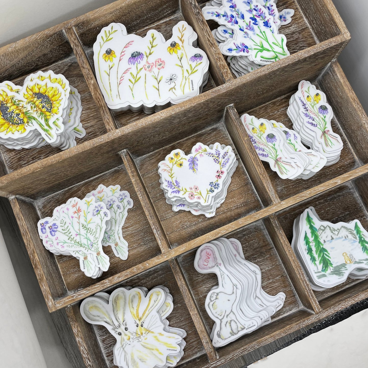 wildflower sticker. anniversary. birthday. celebration. gift. Stickers. Floral.