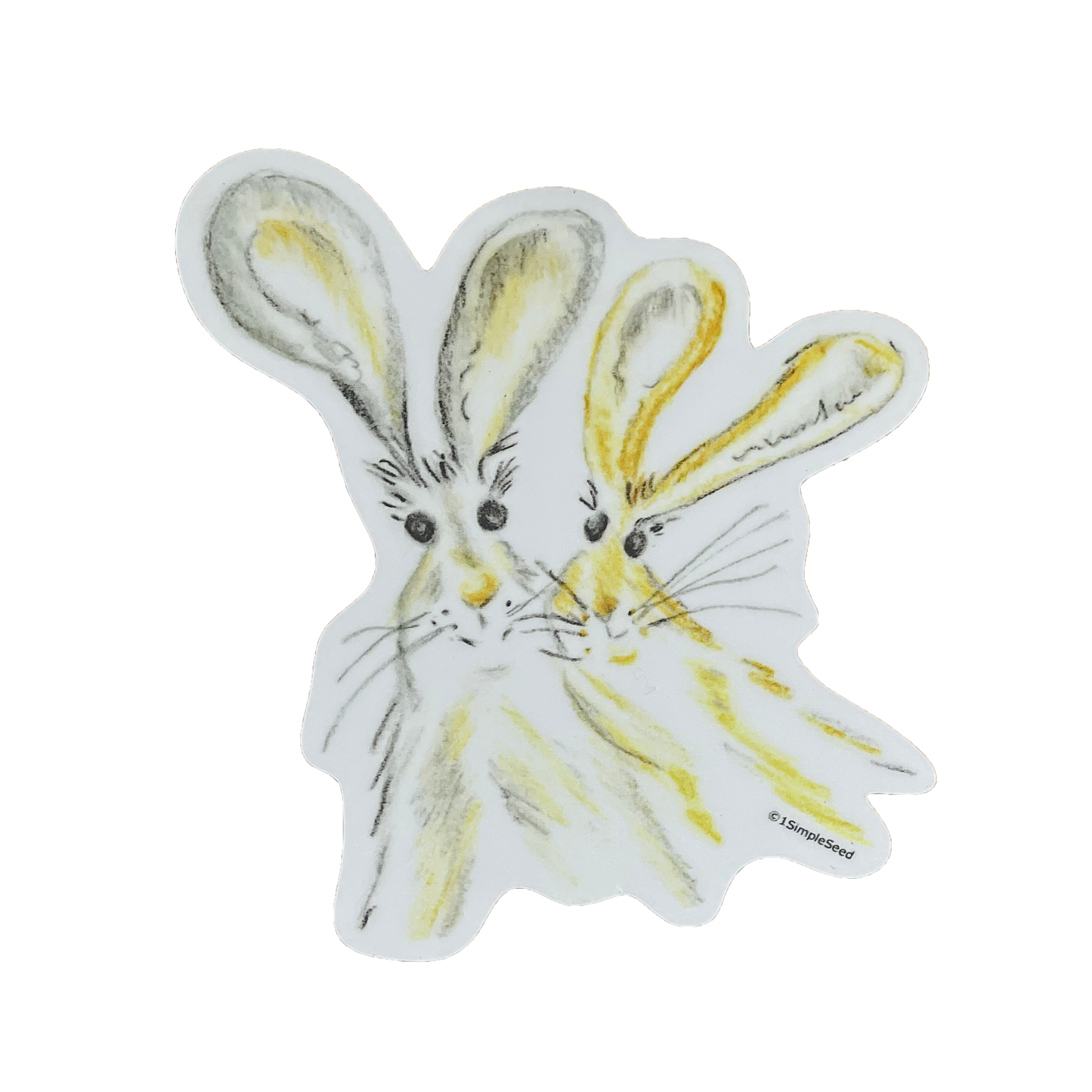 Bunny love. valentines. birthday. stickers