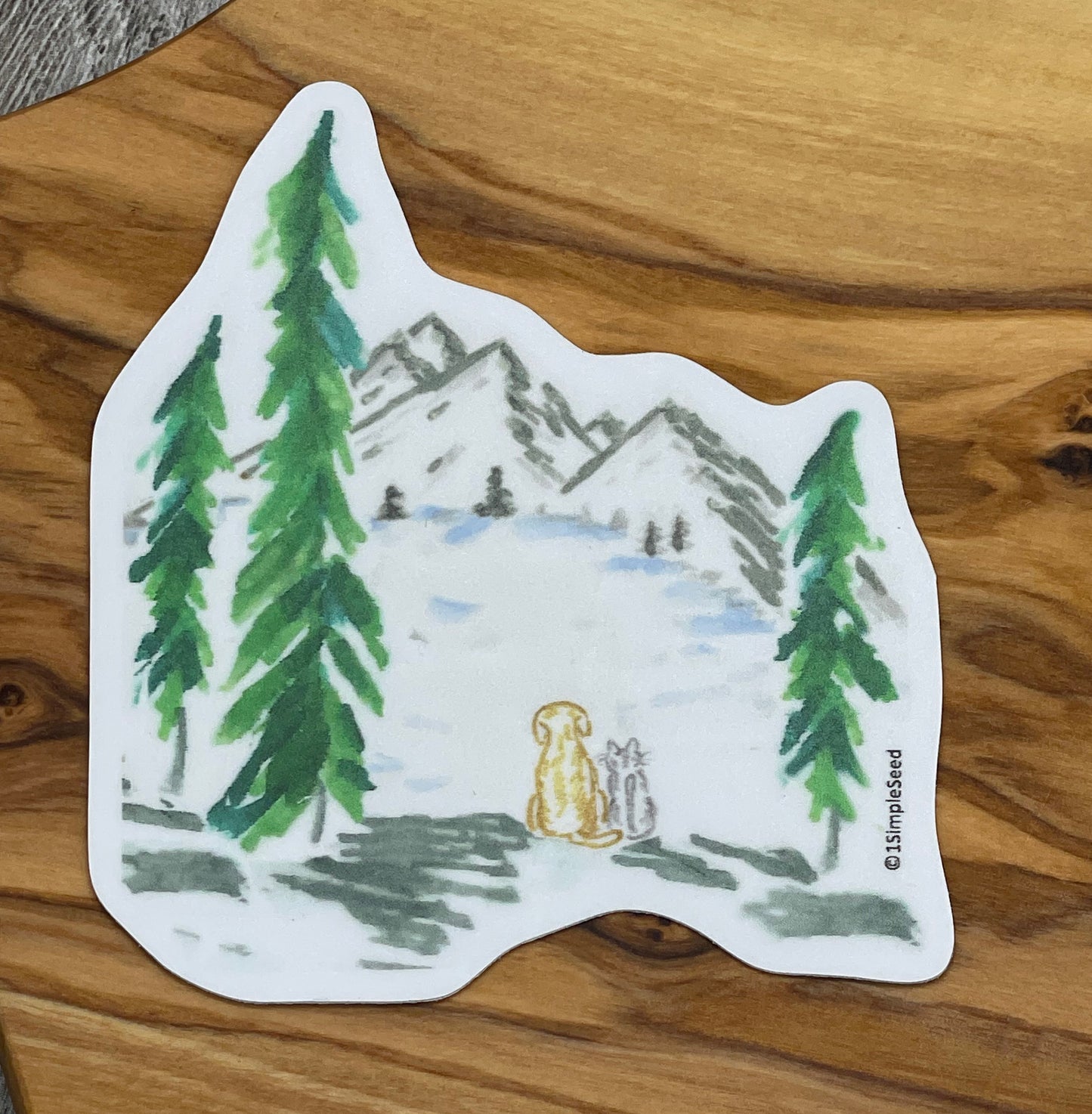 Dog Cat Adventure Sticker