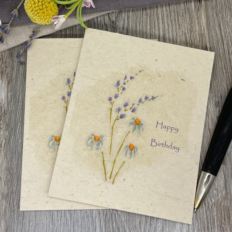 Birthday | Plantable Card | Lavender w/ Daisies