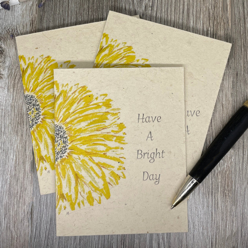 Wildflower Seed Paper. Plantable Card. Encouragement. Wildflower seed paper. Sunflower. Watercolor hand-drawn