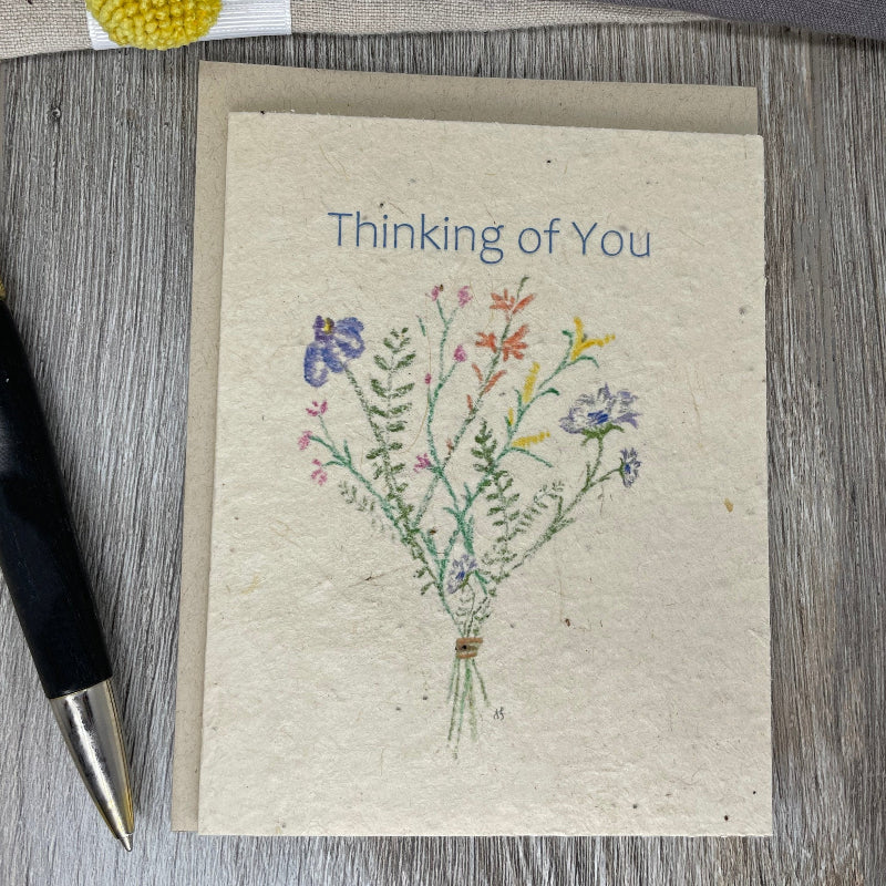 wildflower seeded paper Thinking of You | Plantable Card