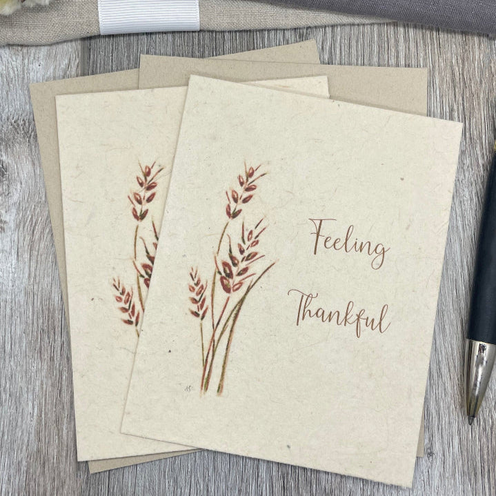 Wheat. Thanksgiving Card. Plantable Seed Paper. Plantable Card.