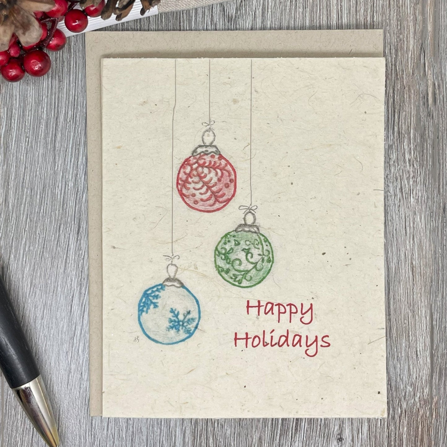 holiday cards. christmas. Bulk. Plantable cards. 1 simple seed. rustic card. Holiday decor.