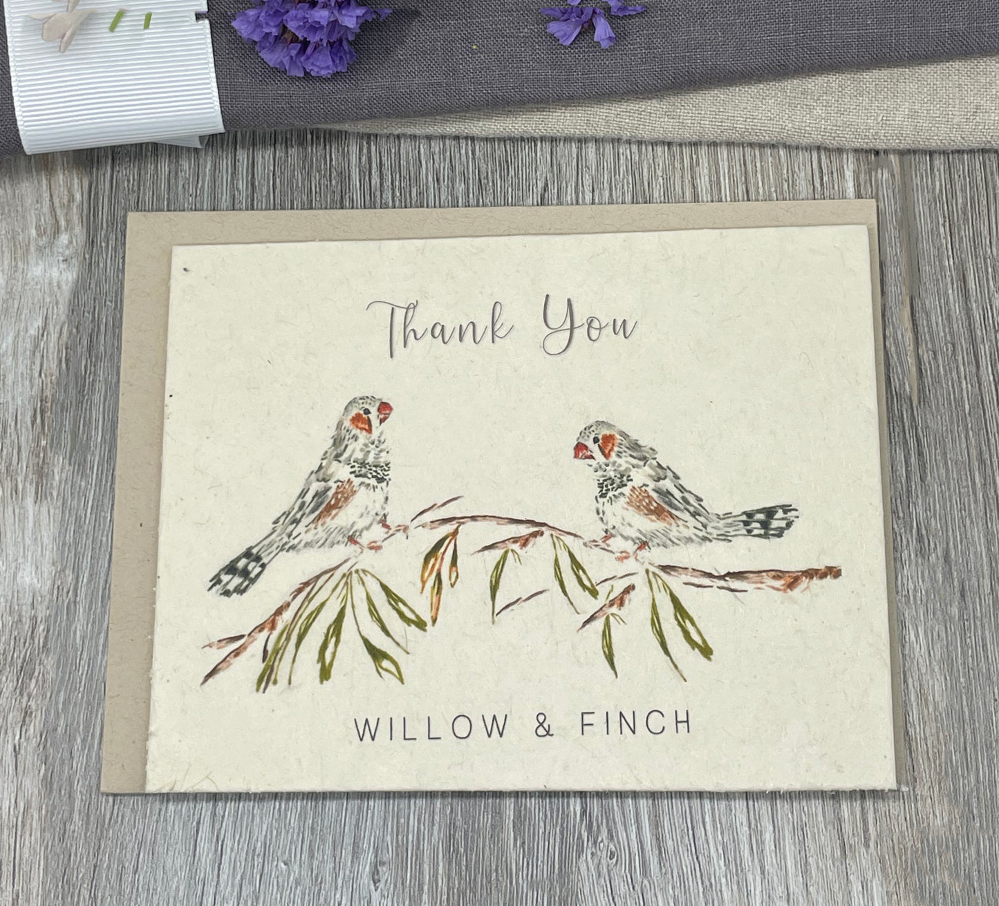 Thank You | Plantable Card | Finches