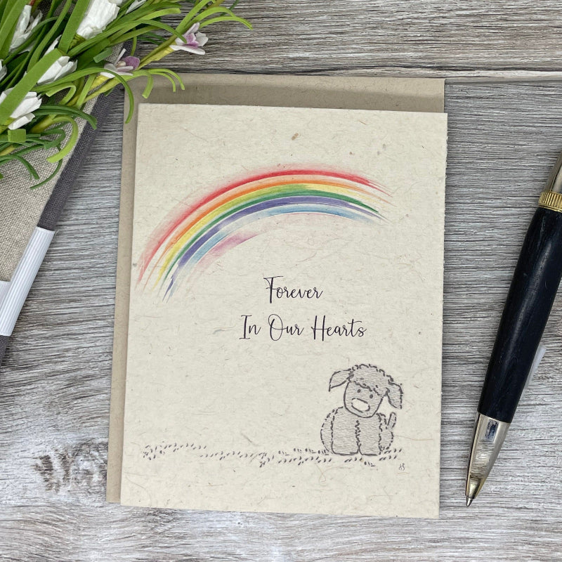 Pet loss. Dog Loss. Pet sympathy. Pet lover. dog lover. sympathy for dogs. plantable card. wildflower seed paper.