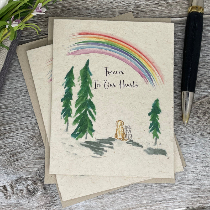Pet sympathy card. Dog lover, cat lover. Plantable seed paper cards. pet loss. pet sympathy. Wildflower seed paper.