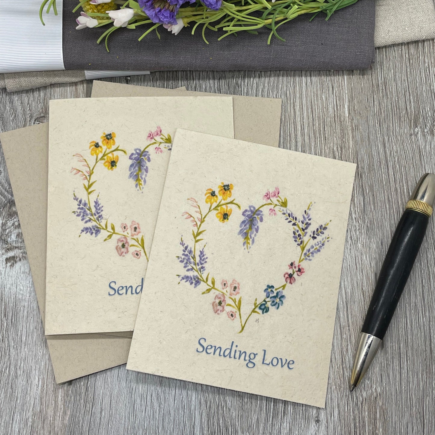 Plantable Seed paper Card.  Wildflower Seed Paper. Friendship card.  Love. Valentines. Sympathy. get well.