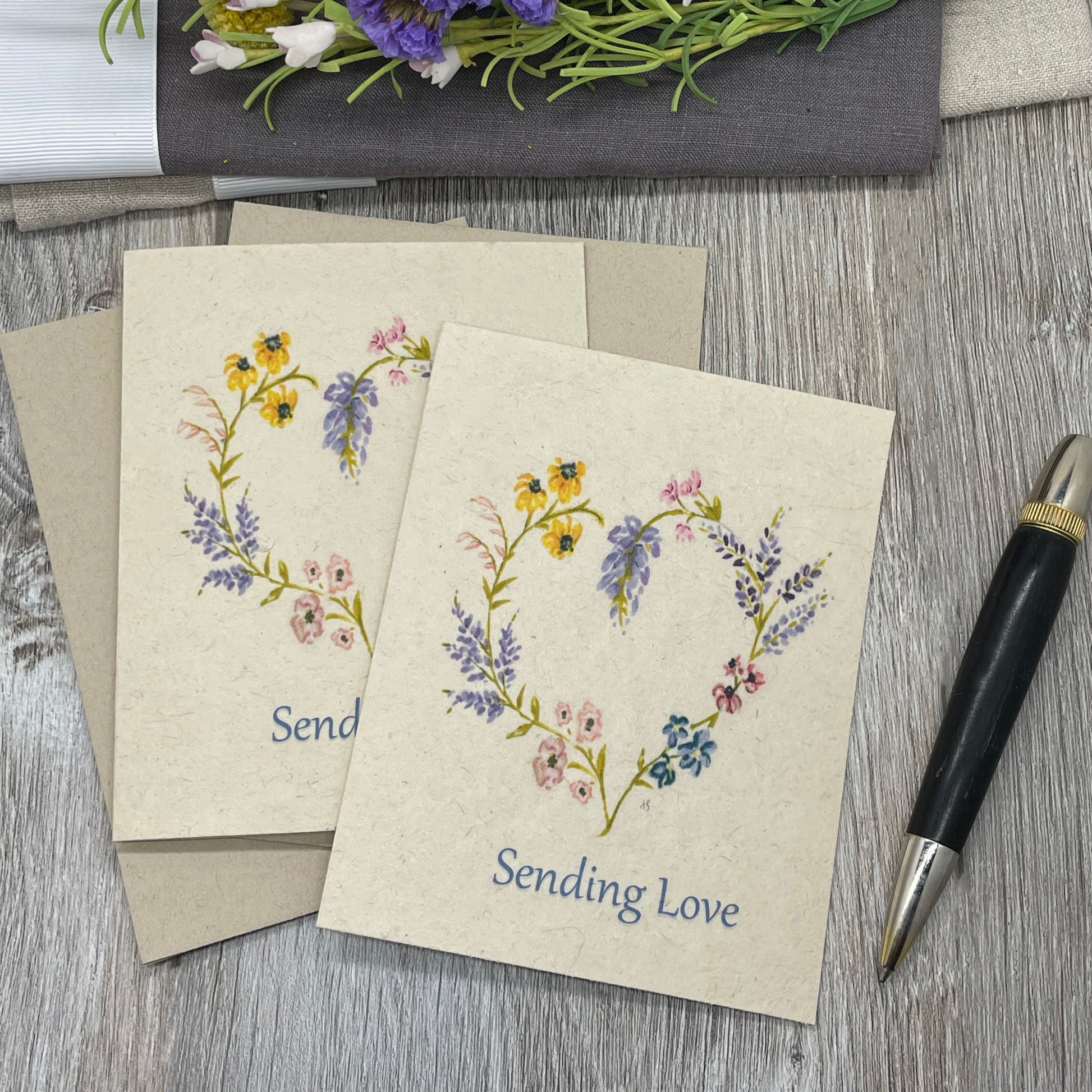 Plantable Seed paper Card.  Wildflower Seed Paper. Friendship card.  Love. Valentines. Sympathy. get well.