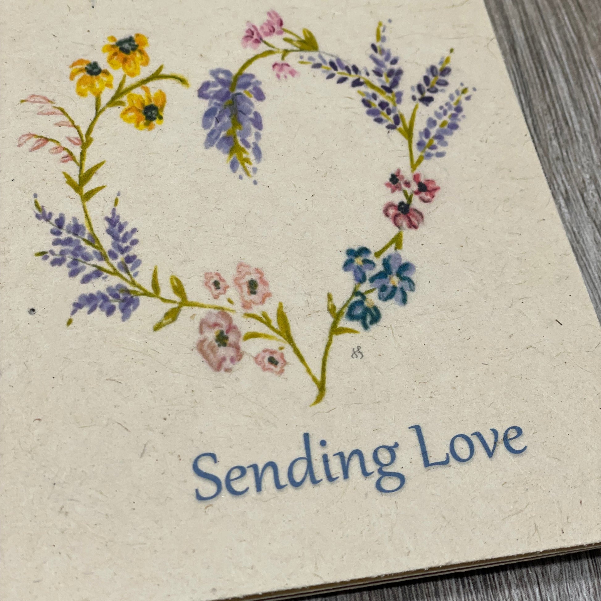 Plantable Seed paper Card.  Wildflower Seed Paper. Friendship card.  Love. Valentines. Sympathy. get well.