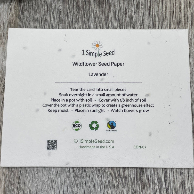 Lavender Seed Paper