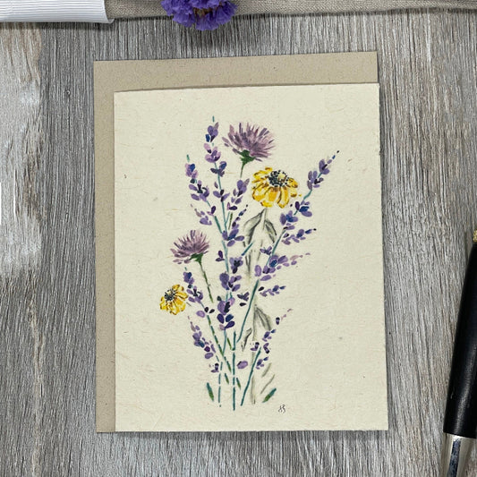purple lavender. Plantable Card. Wildflower Seed paper. 1 Simple Seed.  All occasion. bulk cards. gift. Floral. Any Occasion. boho. rustic. anniversary. 