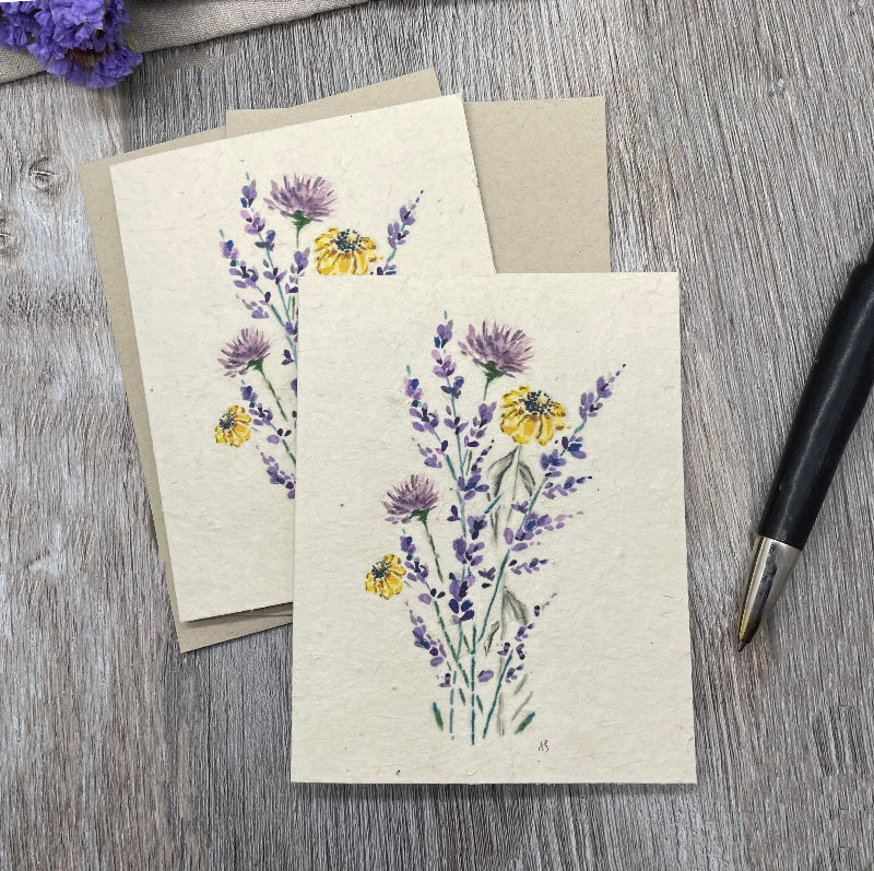 purple lavender. Plantable Card. Wildflower Seed paper. 1 Simple Seed.  All occasion. bulk cards. gift. Floral. Any Occasion. boho. rustic. anniversary. 