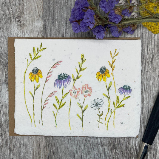 Plantable Paper. Wildflowers. Any occasion card. Gift. Anniversary. Seed Paper. Birthday.