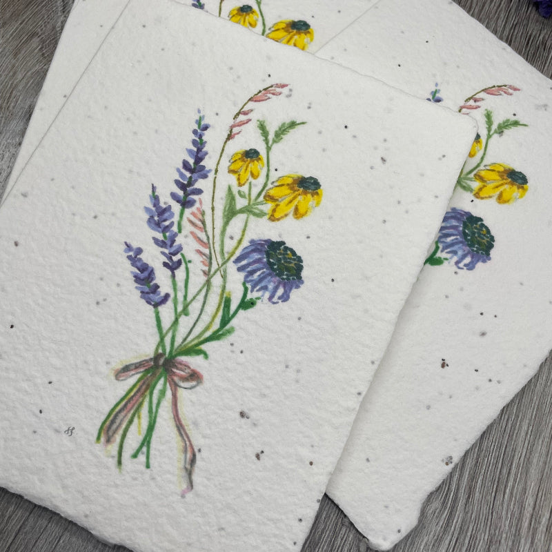 Wildflower Seed Paper Cards. Plantable Cards. Bridal Shower. Wedding. Baby shower. BLANK CARD> 