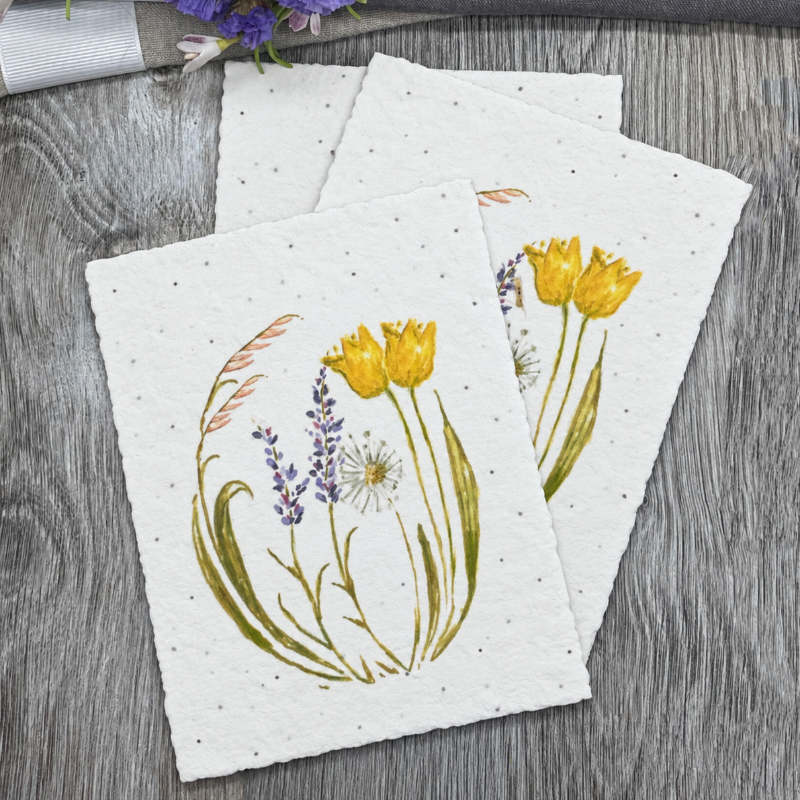 All Occasion Plantable Card | Floral Cameo