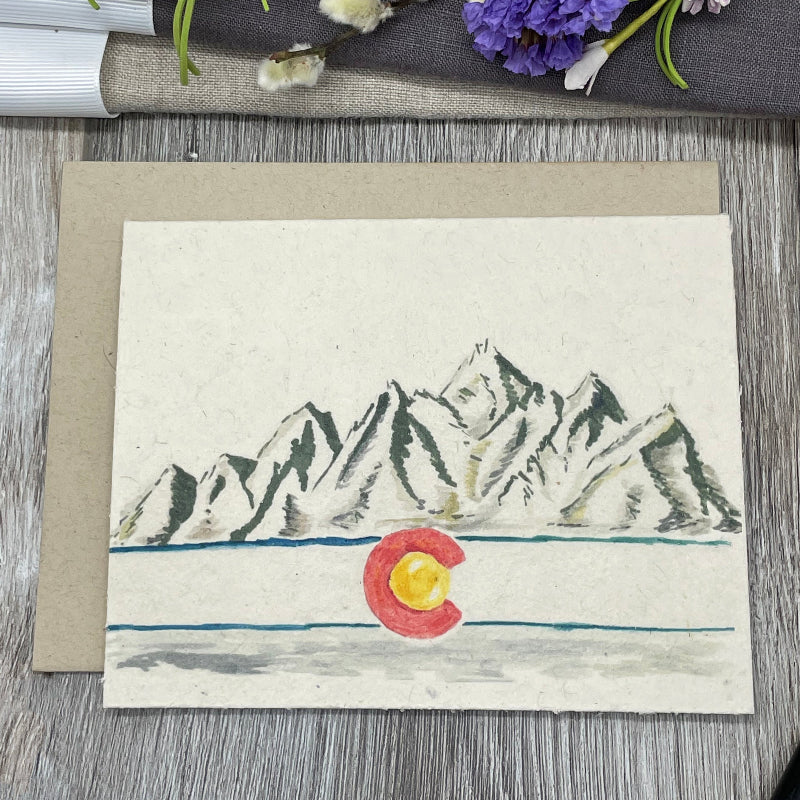 Colorado Flag. Colorado Mountains. Colorado Anniversary. Wildflower Seed Paper. Plantable Cards. Seed Paper. 1 Simple Seed.