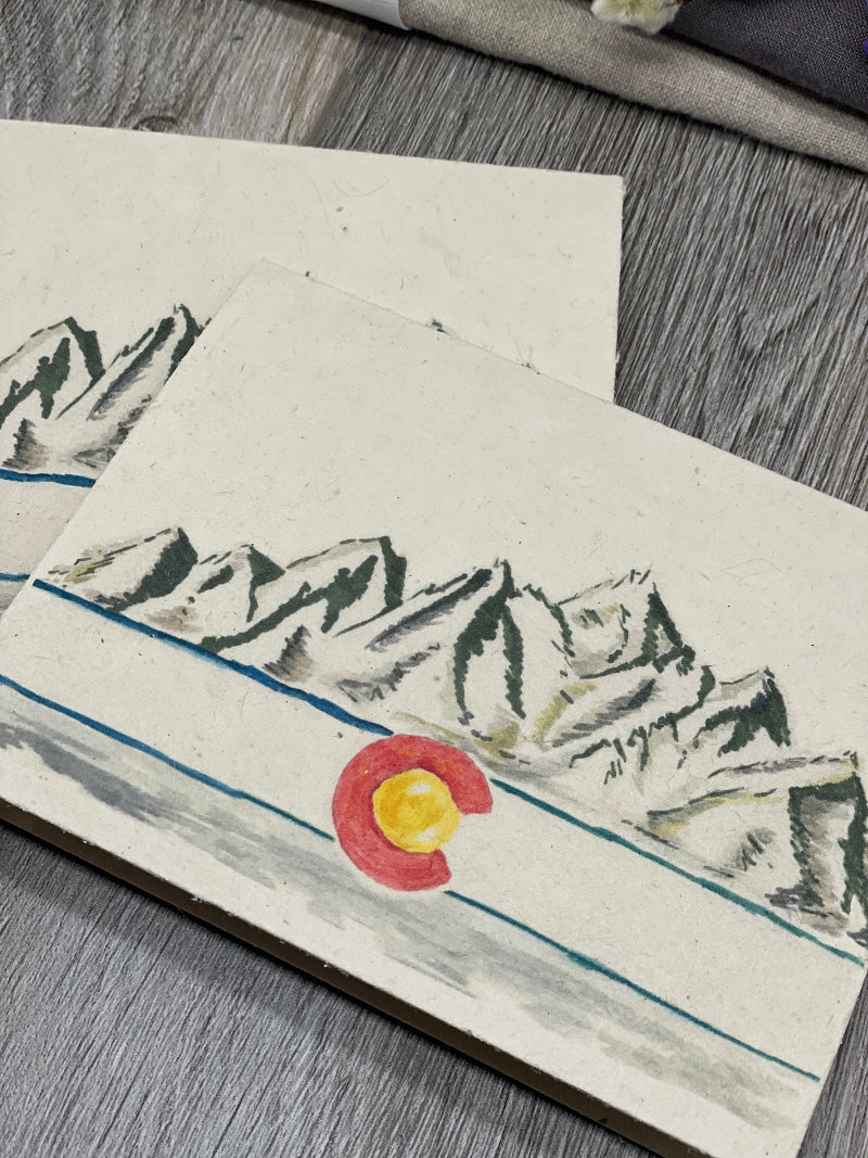 Colorado Flag. Colorado Mountains. Colorado Anniversary. Wildflower Seed Paper. Plantable Cards. Seed Paper. 1 Simple Seed.
