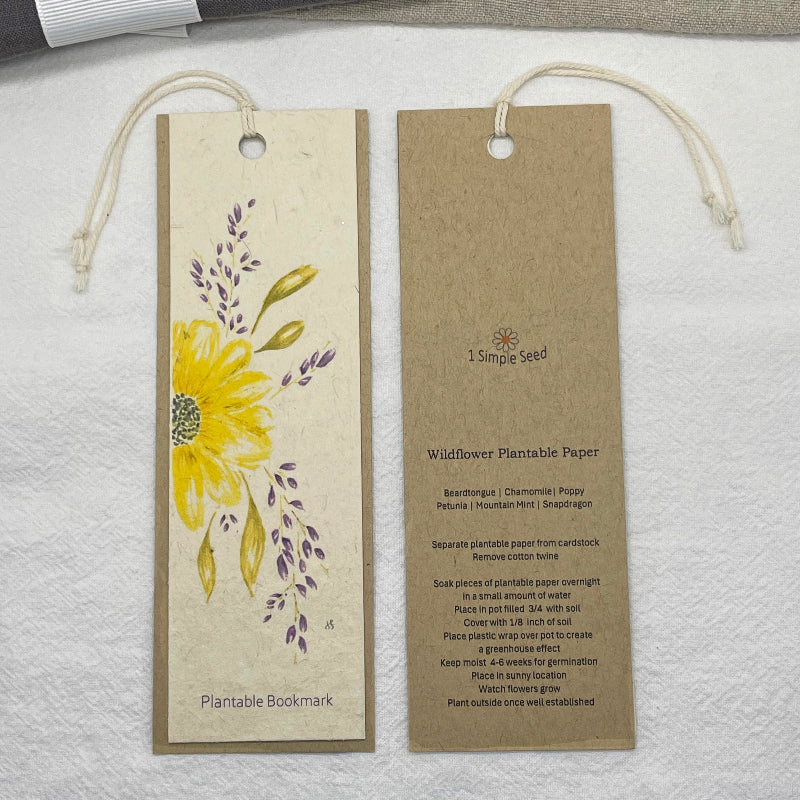 Plantable seed paper. wildflower seed paper. sunflowers