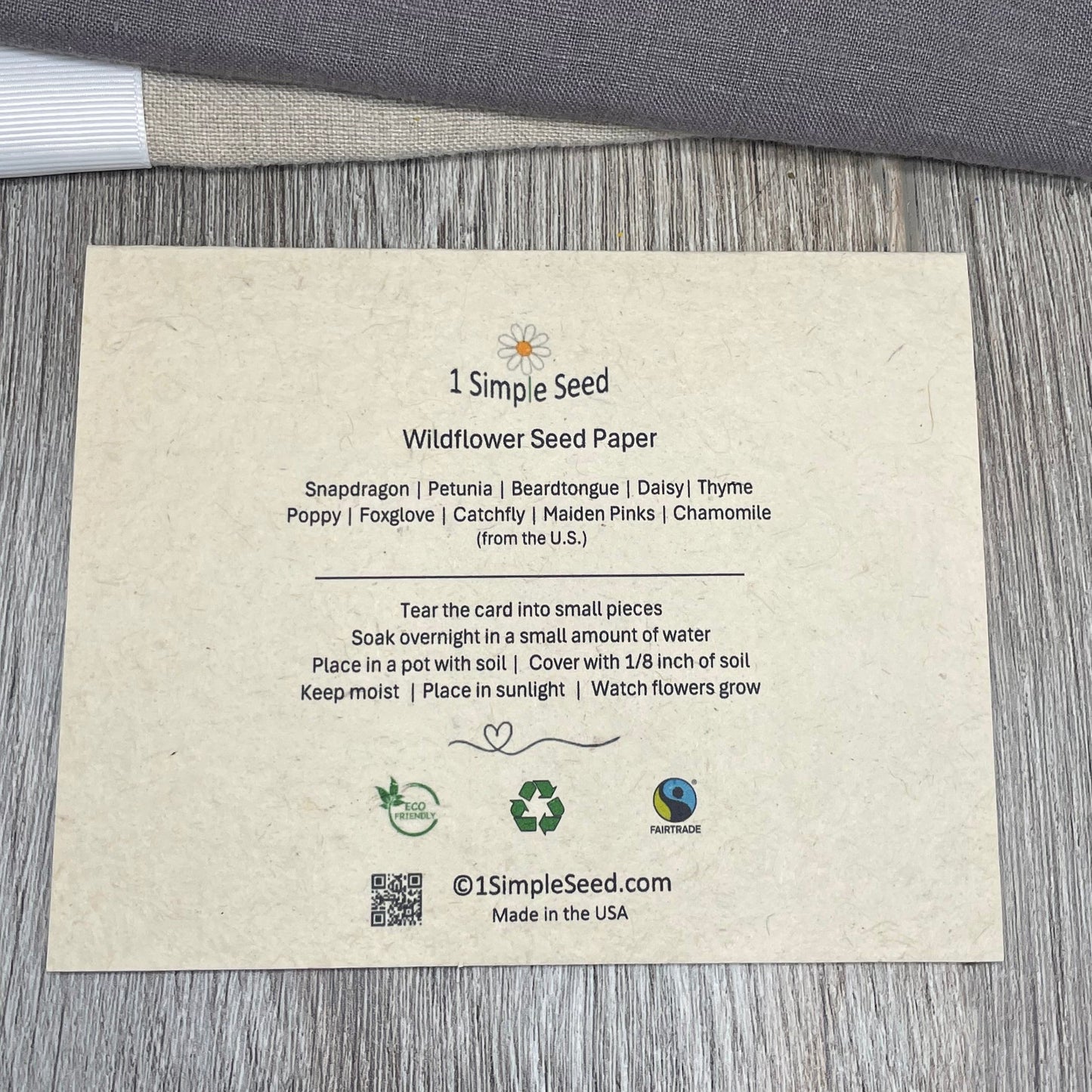 Thank You | Plantable Card | Hand Drawn | Wildflower Seed Paper | Eucalyptus