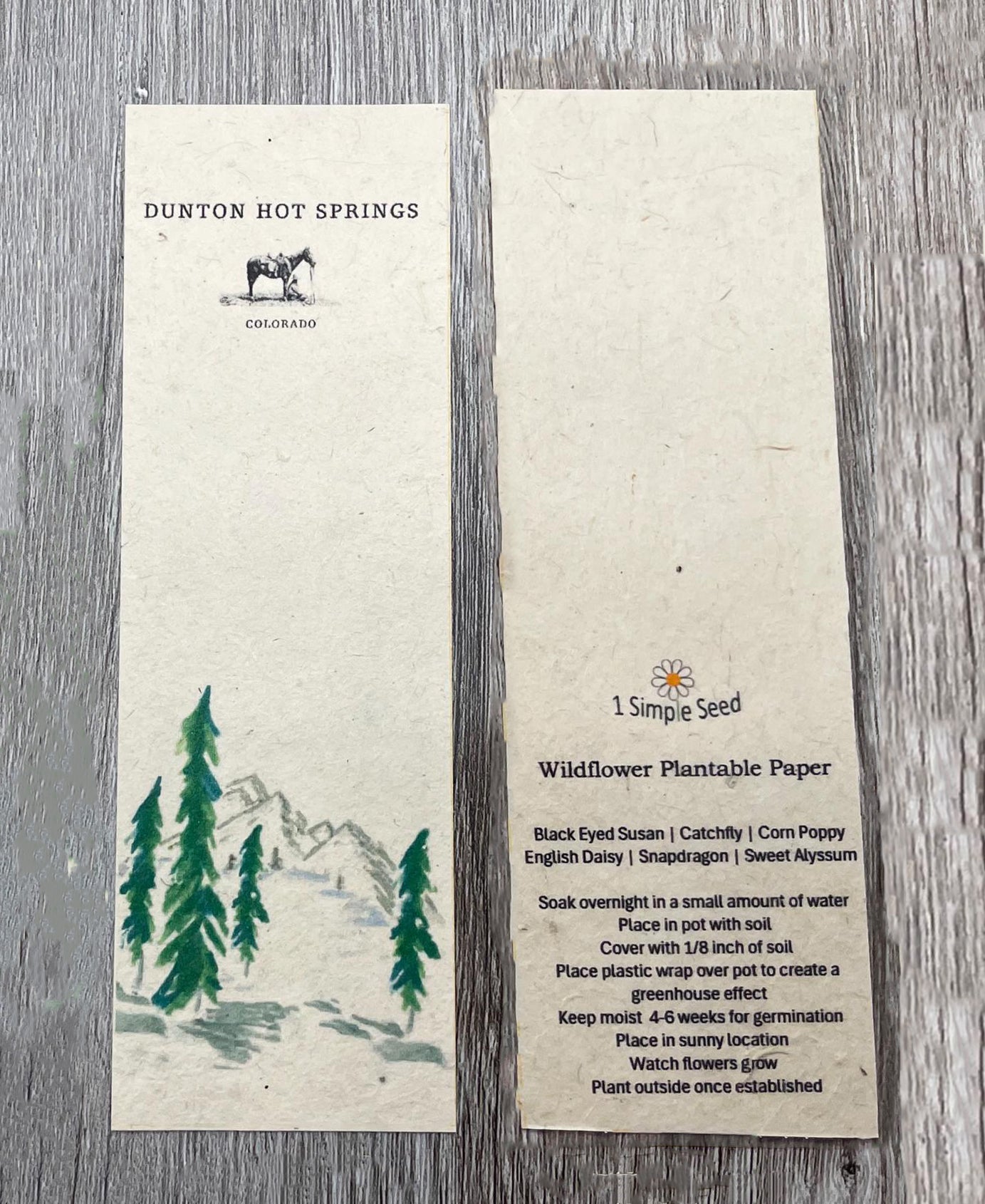 Dunton Bookmark | Set of 100 | Plantable Seed Paper