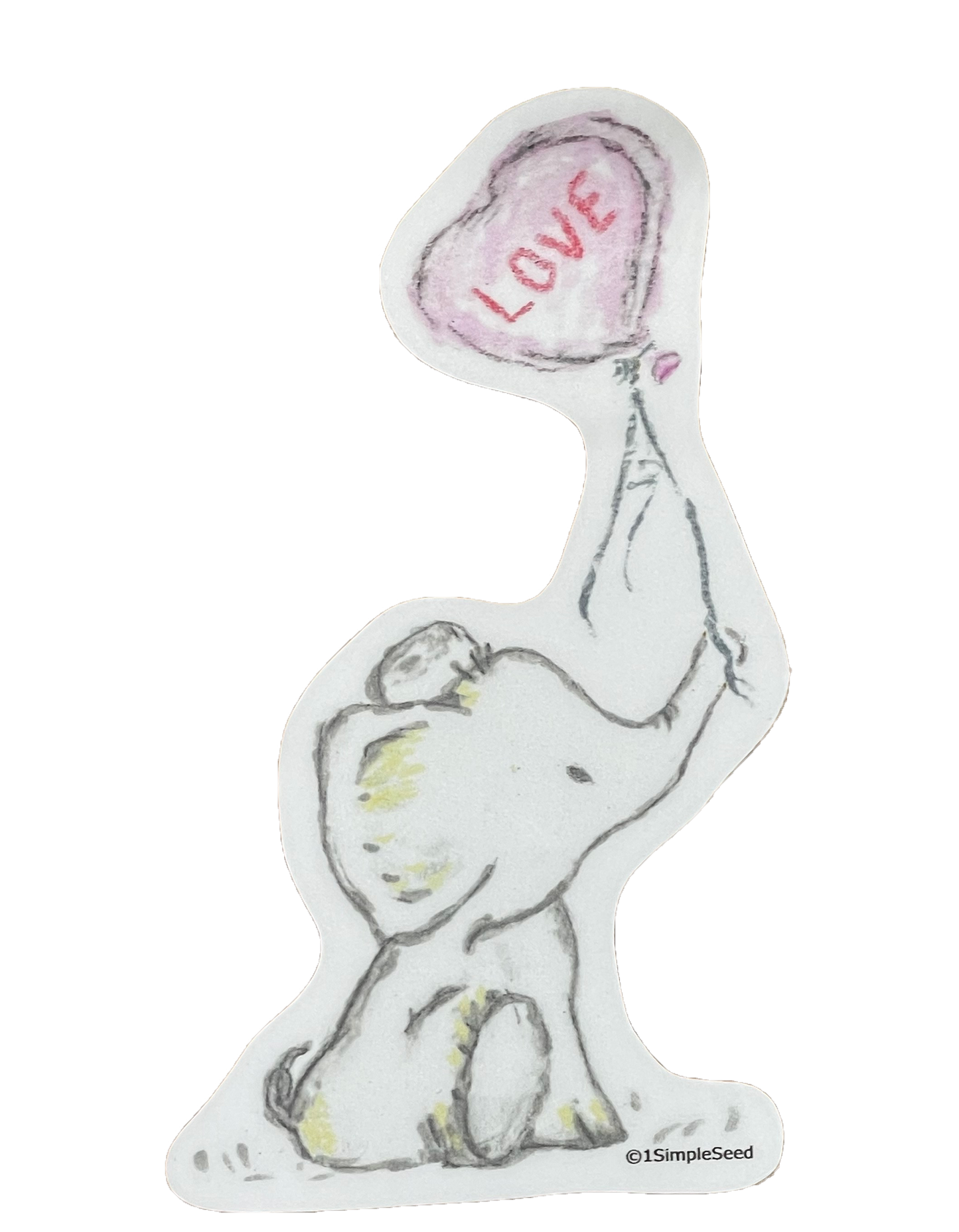 Elephant Love Sticker