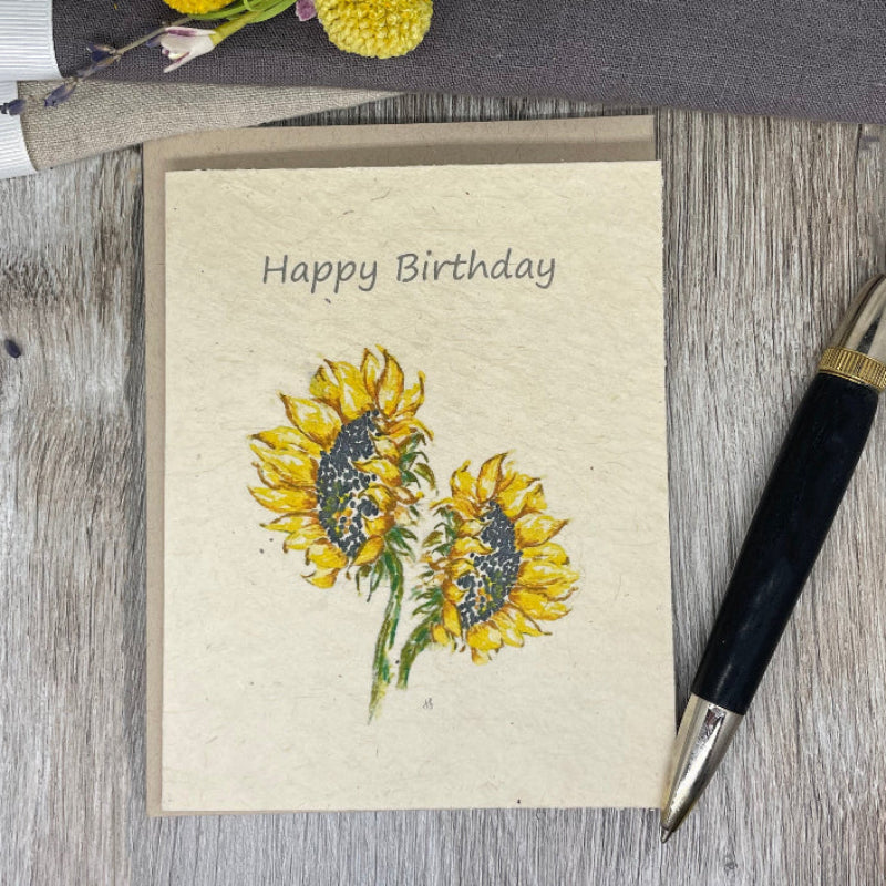 Birthday. Wildflower Seed Paper. Plantable Paper. Mother Birthday. Sunflower Card. Bulk Cards. gift. Female Birthday.
