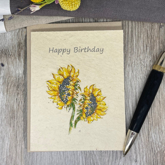 Birthday. Wildflower Seed Paper. Plantable Paper. Mother Birthday. Sunflower Card. Bulk Cards. gift. Female Birthday.
