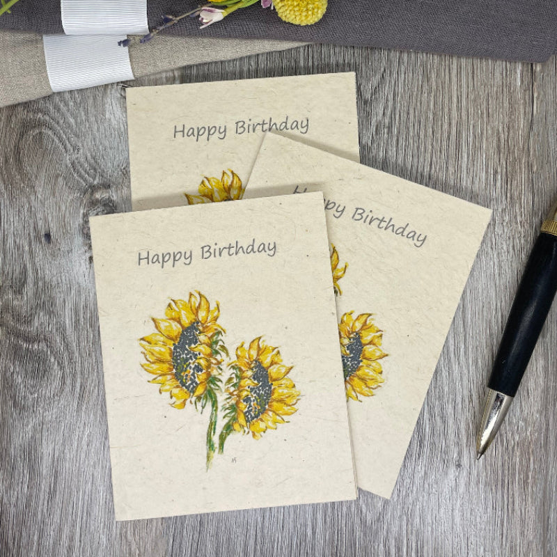 birthday plantable card. wildflower seed paper. plantable. grow wildflowers. 