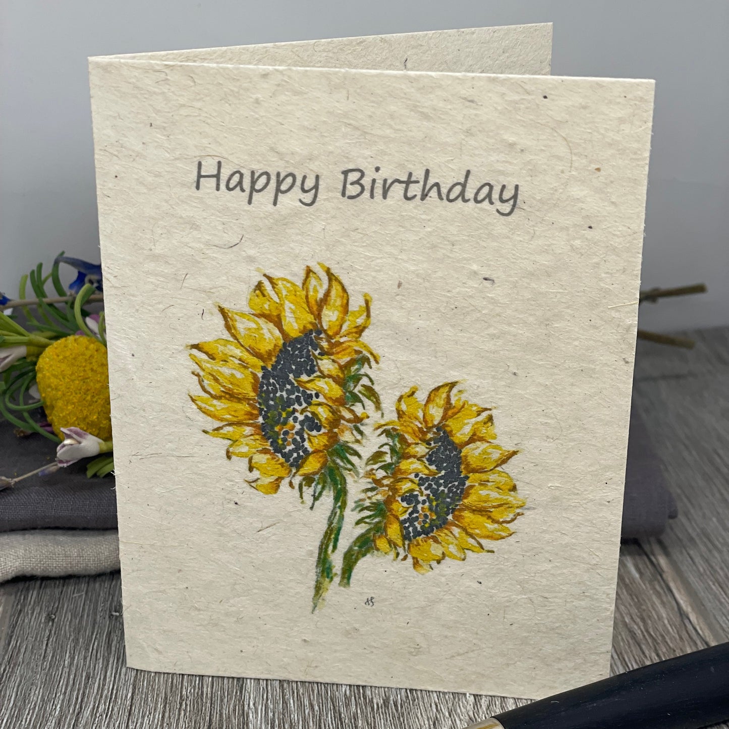 Birthday Card. Sunflower. Wildflower Seed Paper. Seed Paper. Plantable Card. Female. Florist. Floral.