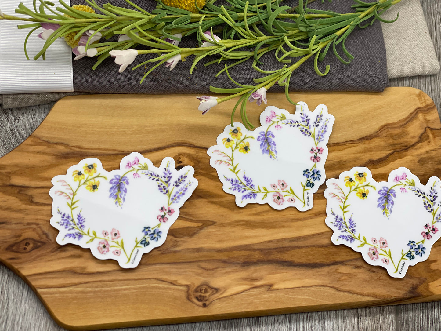 Wildflower Heart Sticker
