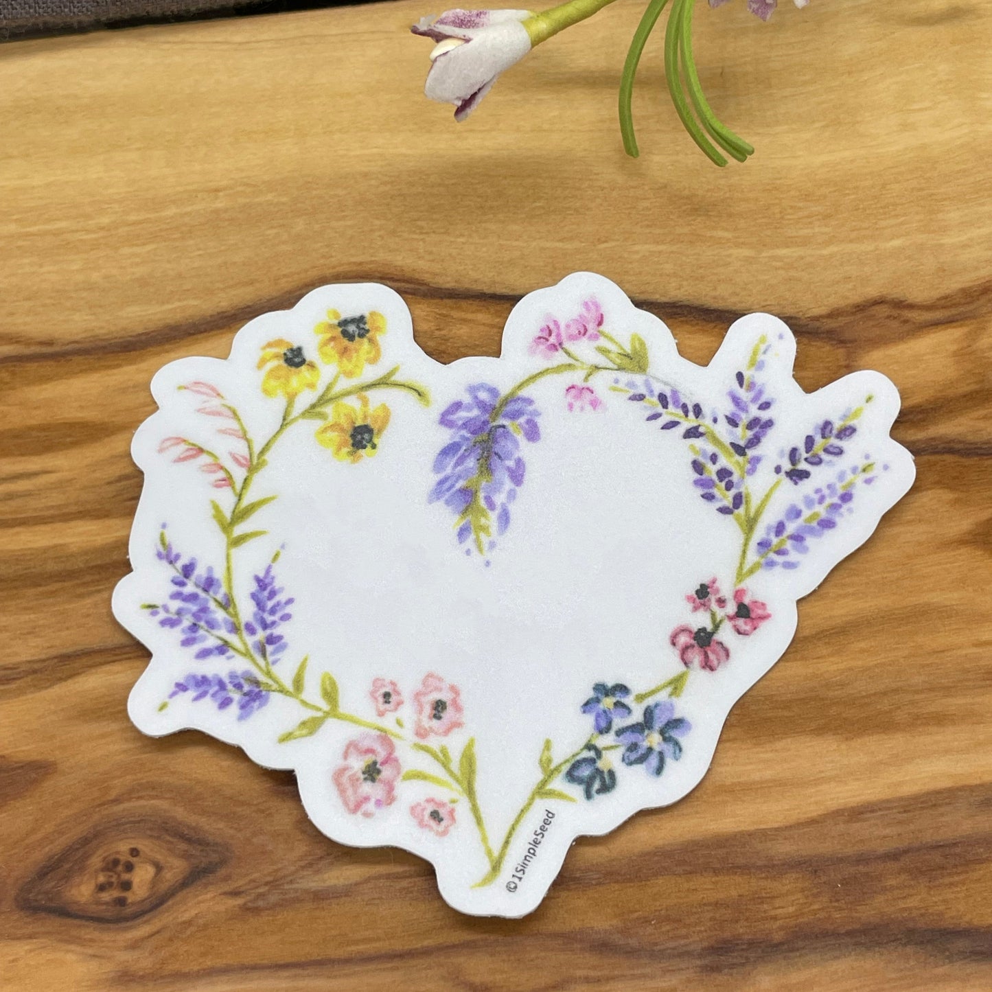 Wildflower Heart Sticker