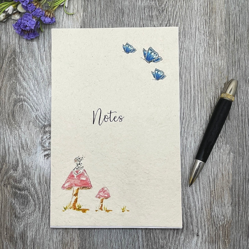 wildflower seed paper. Notepad. writing pad. gift. anniversary. birthday. retirement. teacher. bridal shower. mouse. mushroom. 1 simple seed. 
