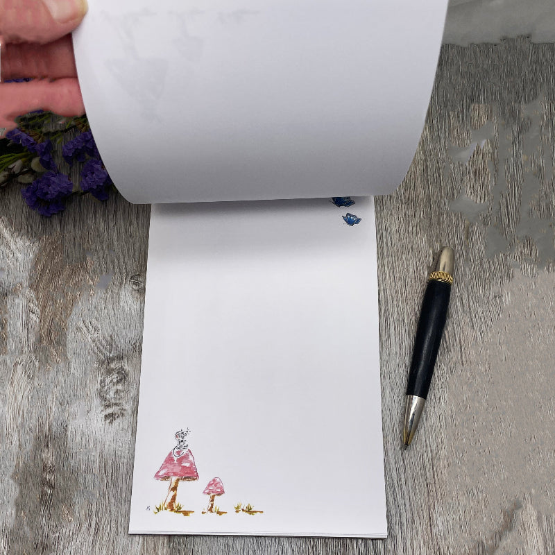 notepad. writing. notes. wildflower seed paper. gift. anniversary. retirement. teacher. Thank you. mouse. mushroom.