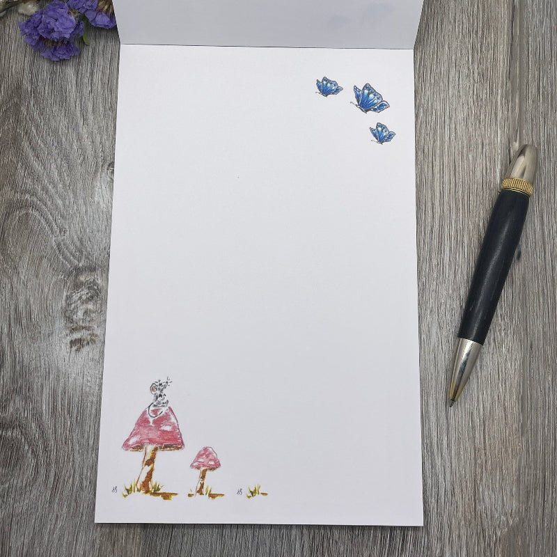 wildflower seed paper. notepad. writing. gift. teacher. sister. bridal shower. mouse mushroom majic.