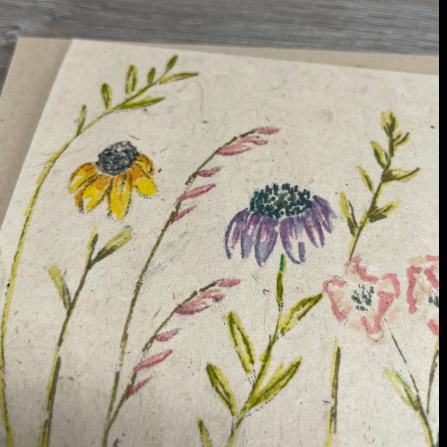 Wildflowers | Plantable Card | Hand Drawn | Wildflower Seed Paper | Wall of Flowers