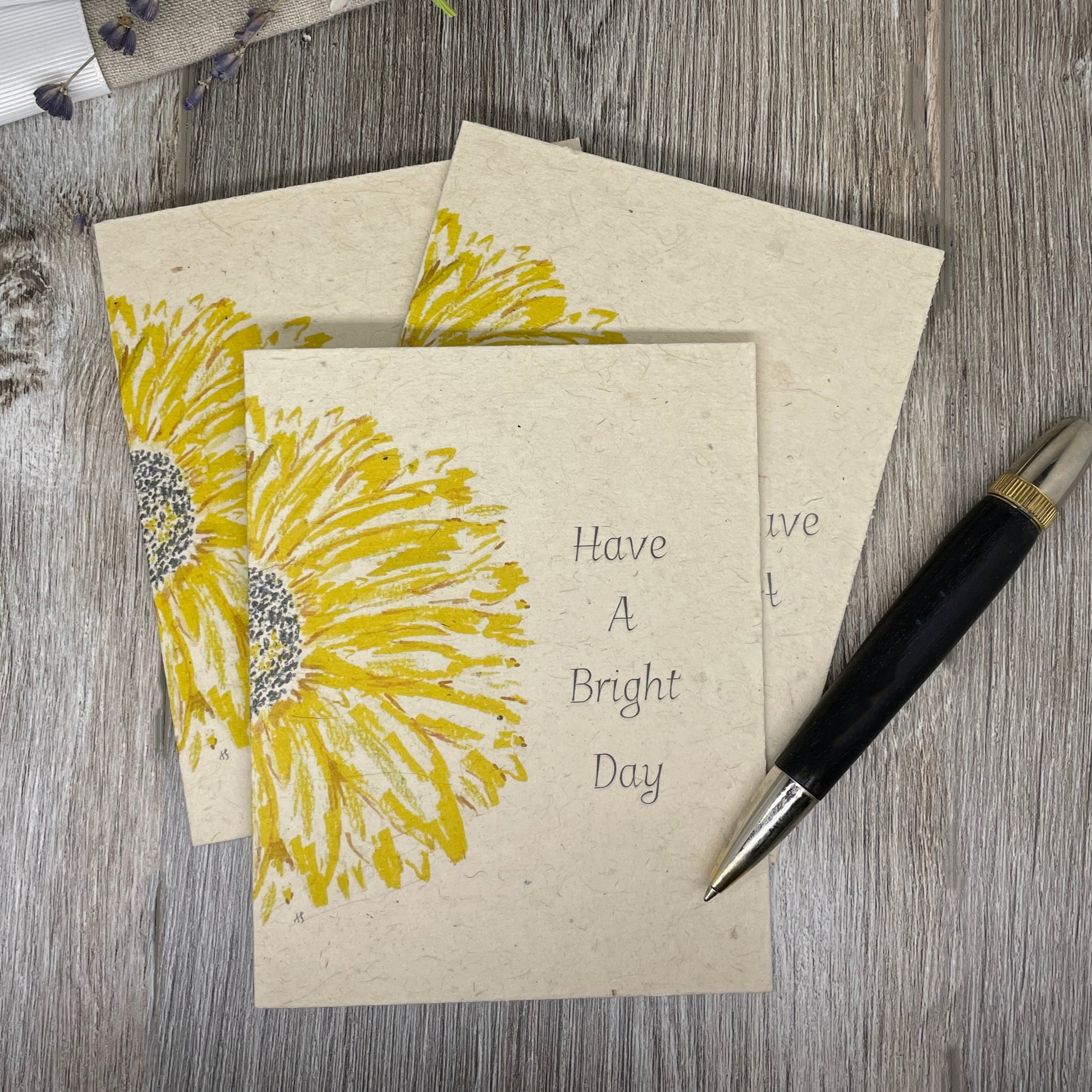 Wildflower Seed Paper. Plantable Card. Encouragement. Wildflower seed paper. Sunflower. Watercolor  hand-drawn 