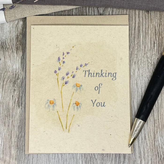 Thinking of You. Sympathy. plantable cards. Wildflower Seed Paper. Watercolor art work. Funeral. Memorial. Grief. Encouragement.