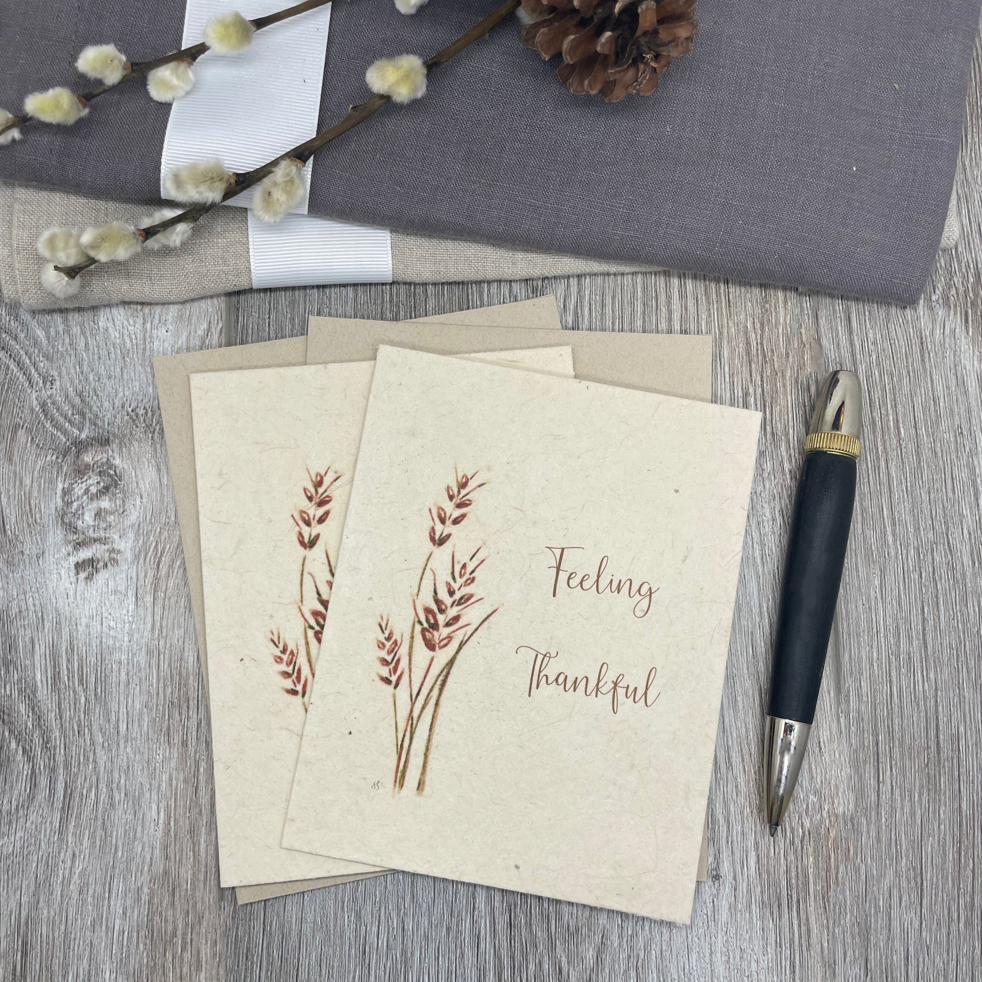 Wheat. Thanksgiving Card. Plantable Seed Paper. Plantable Card.
