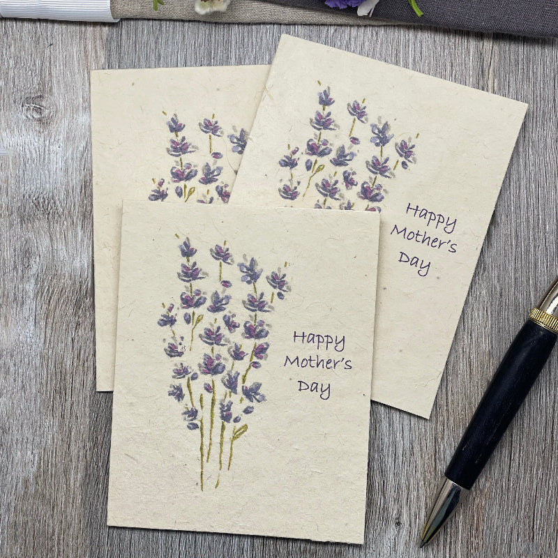 Mothers Day Card. plantable Card. wildflower seed paper. lavender card. gift. teacher mother. grandmother 