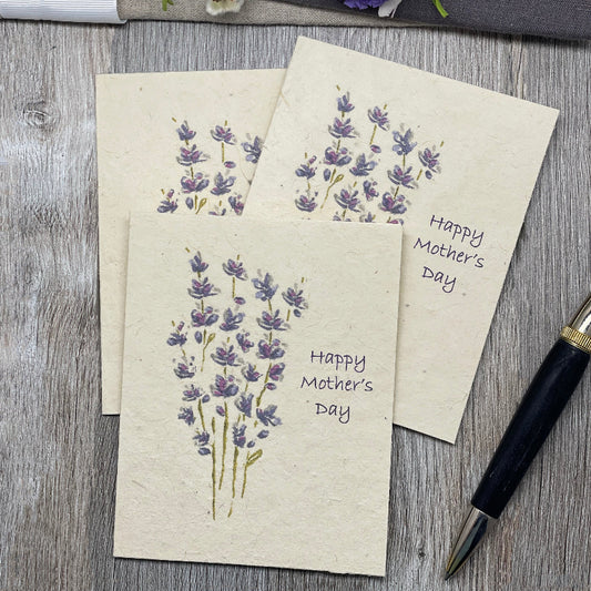Mothers Day Card. plantable Card. wildflower seed paper. lavender card. gift. teacher mother. grandmother 