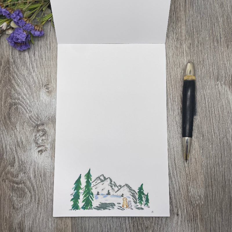 Notepad. Watercolor gift. dog cat lover. Wedding gift, birthday gift, anniversary .  Plantable Paper. Note pad.