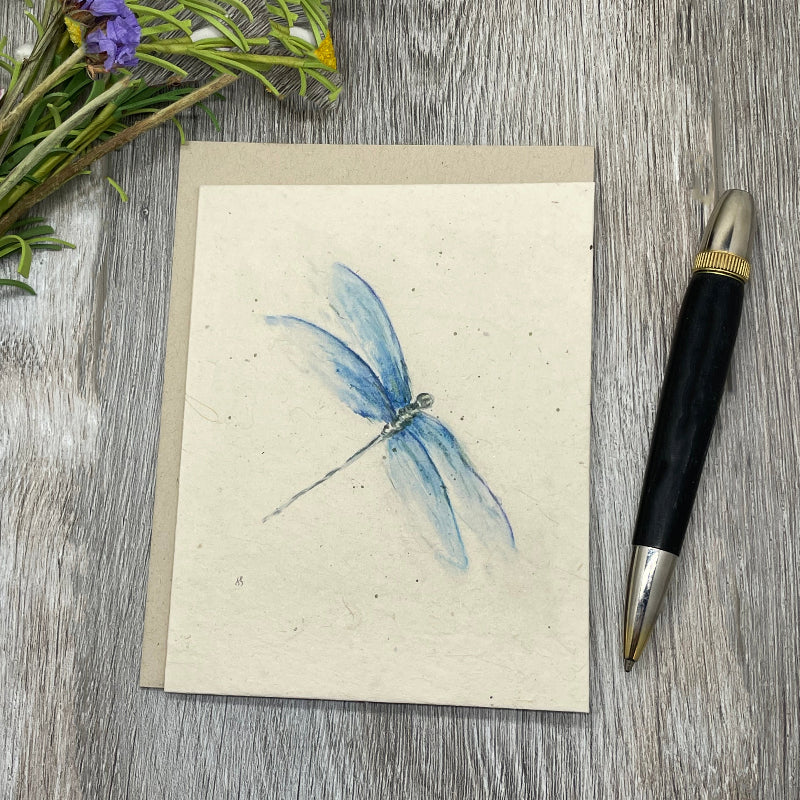 dRAGONfly. gift. wildflower seed paper. plantable cards. graduation. garden. Dragonfly lover.