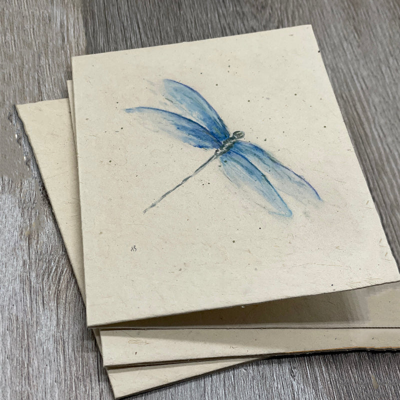dragon fly. masculine card. fishing. fisherman. card. plantable card. 