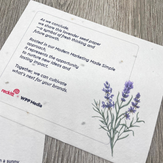 Custom Card | Lavender Seed Paper